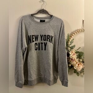 NWT Retro Brand Black Label New York City Sweatshirt in Vintage Grey